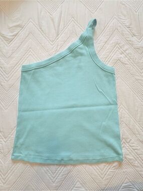 Abercrombie & Fitch One-Shoulder Tank in Mint